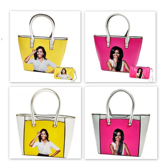 Tigerstars Pink Michelle Obama Wristlet Wallet - Picture 4 of 4